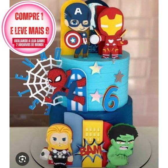 Arquivo de Corte Topo de Bolo Vingadores Studio Cod.:2943