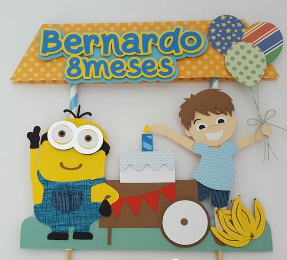 Arquivo de Corte Topo de Bolo Minions Cod:. 641