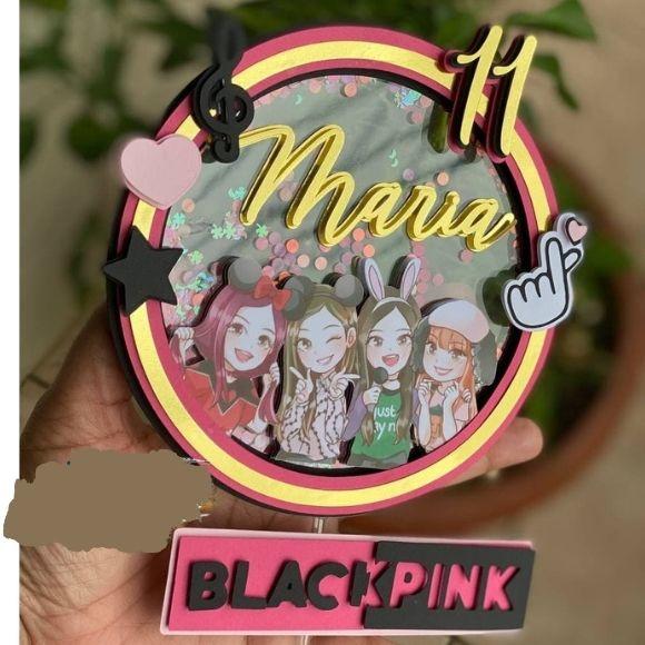 Arquivo de corte Topo de bolo Black Pink STUDIO #2192