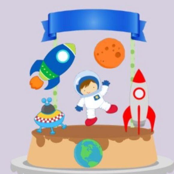 Arquivo de corte Topo de Bolo Astronauta STUDIO COD.:1981