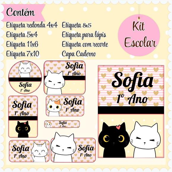 Arquivo de corte Volta ás Aulas Gatinhos #2470