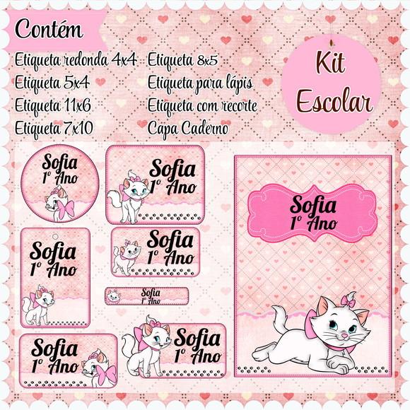 Arquivo de corte Volta ás Aulas Gatinha Marie #2469