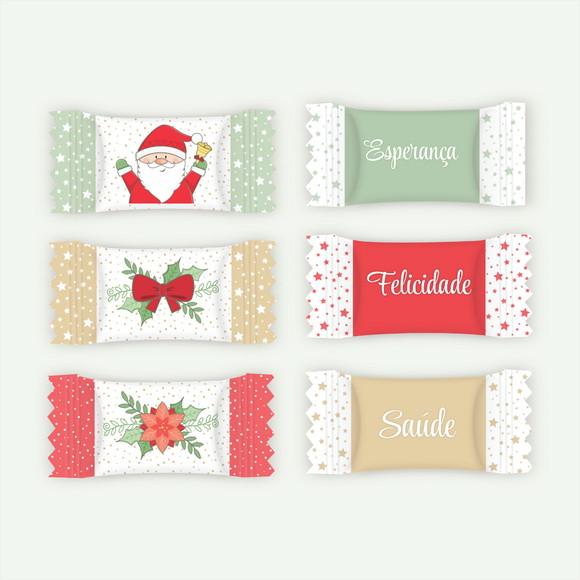 Arquivo de corte Balinhas de Natal PDF, PNG COD:2341