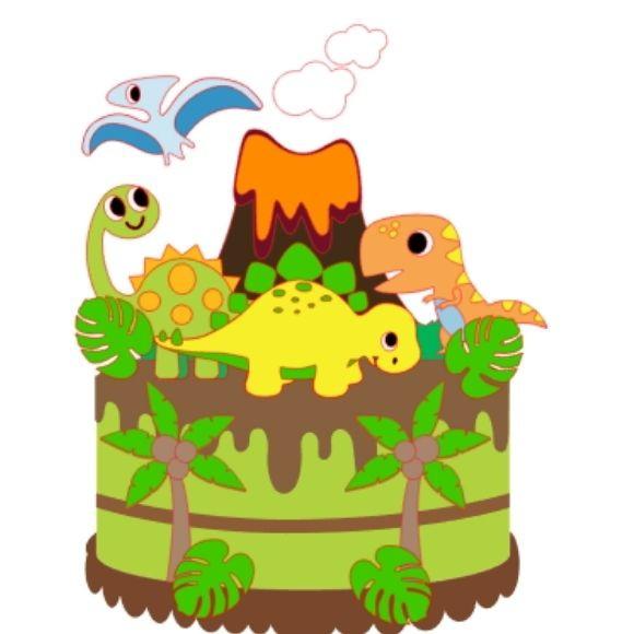 Arquivo de corte Topo de Bolo Dinossauro CAMADA STUDIO #2037