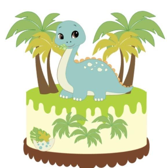 Arquivo de corte Topo de Bolo Dinossauro CAMADA STUDIO #2038