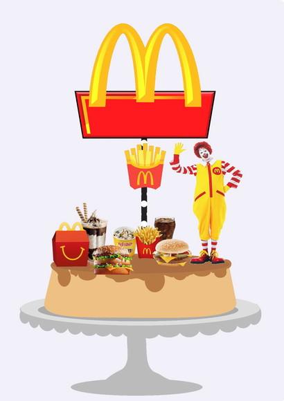 Arquivo corte Topo de Bolo Mc Donalds STUDIO- COD.:1832