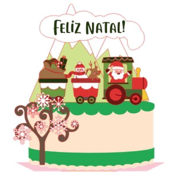 Arquivo de corte Topo de Bolo Natal CAMADAS STUDIO COD.:1263