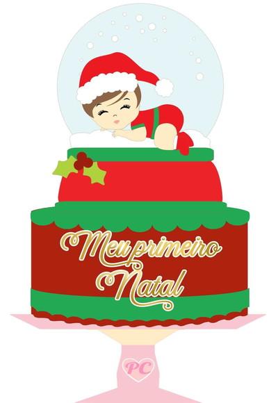Arquivo de Corte Topo de Bolo Natal Camadas Studio Cod.:1261