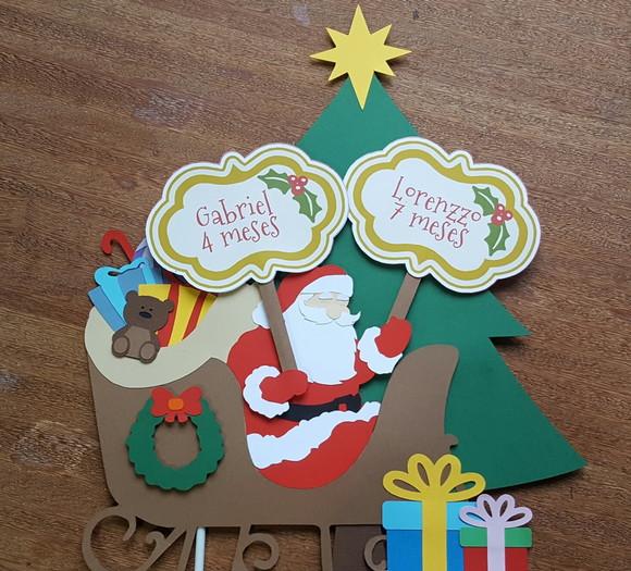 Arquivo de Corte Topo de Bolo Natal - Cod.: 646