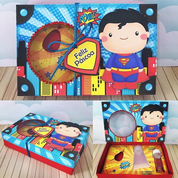 Arquivo de corte Caixa Mini Confeiteiro Super Man COD.: 624