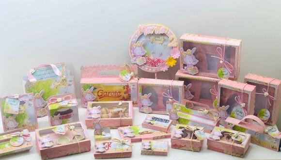 Arquivo de corte Kit Pascoa Rosa - COD.: 520