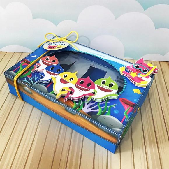 Arquivo de corte Caixa Mini Confeiteiro Baby Shark COD.: 225