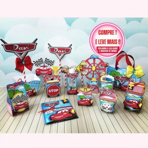 Arquivo de Corte Carros Mcqueen Disney Studio, Pdf, Png #908