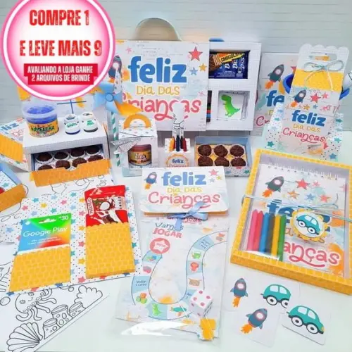 Arquivo de Corte Kit Dia das Crianças Studio, pdf Cod.:1193