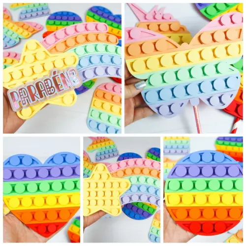 Arquivo de Corte Topo de Bolo Pop It / Fidget Toys Cod.:2191