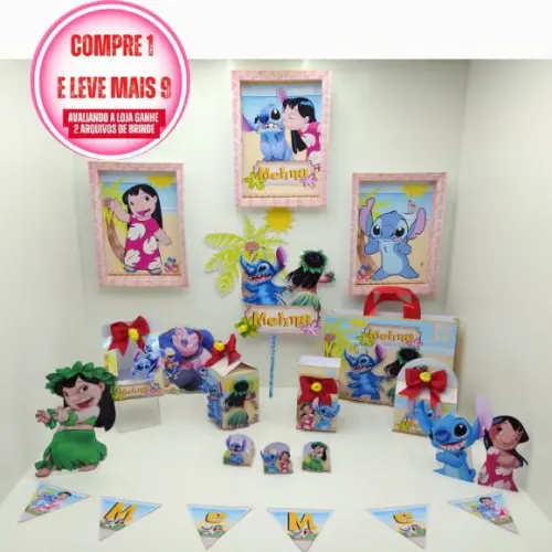 Arquivo de Corte Lilo Stitch Studio, pdf e Png- Cod.:1461