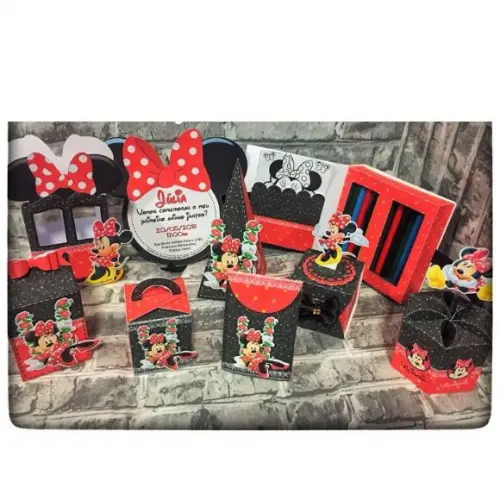 Arquivo de corte Minnie vermelha - COD.: 912