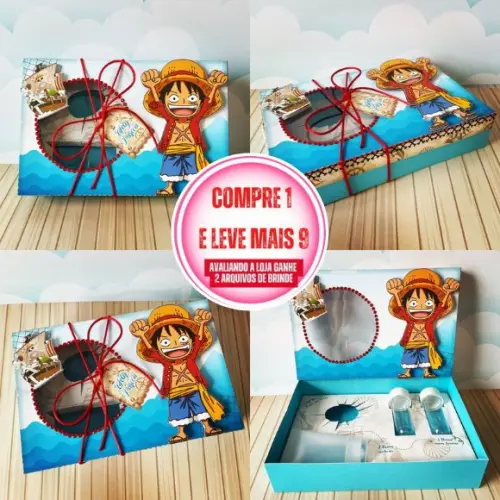 Arquivo de Corte Caixa Mini Confeiteiro One Piece #2923
