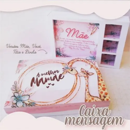 Arquivo de corte Caixa Mensagem Dia das Mães COD:. 675