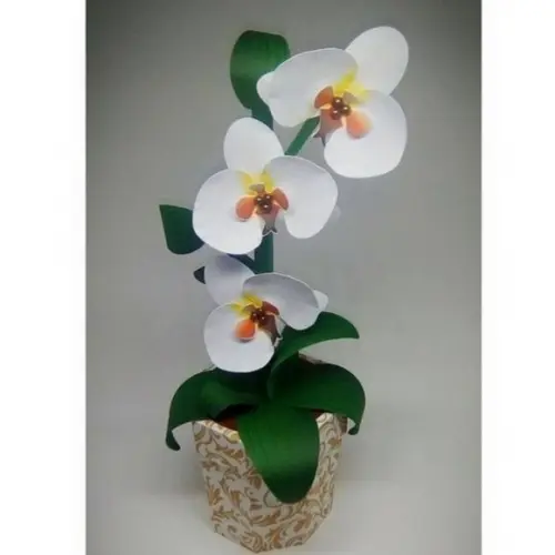 Arquivo de corte Vaso de Orquídea Branca - COD.:1986