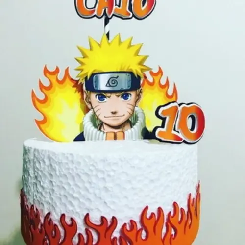Arquivo de Corte Topo de Bolo Naruto Studio e pdf Cod.:1209
