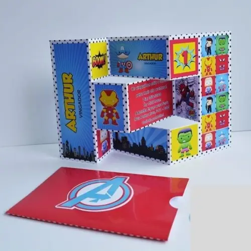 Arquivo de corte Convite Super Heróis / Vingadores COD:.991