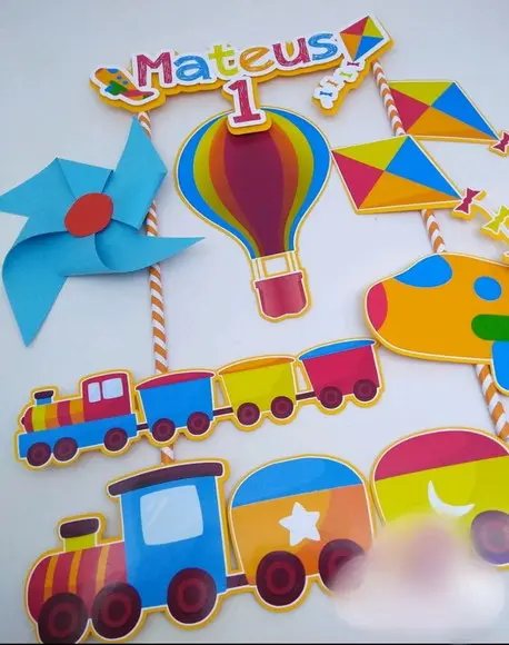 Arquivo de corte Topo de Bolo Brinquedos - COD.: 481