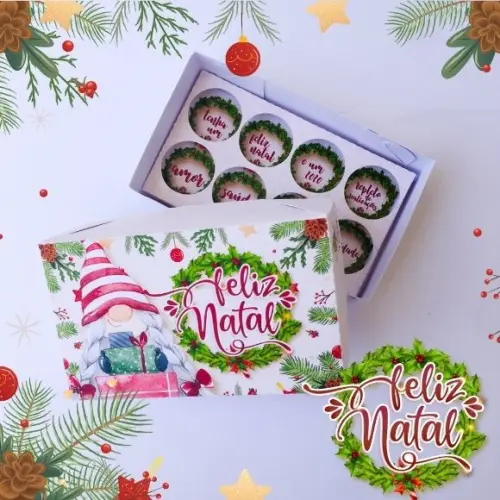 Arquivo de Corte Caixa 8 Doces Natal Studio, Pdf, Png #2349