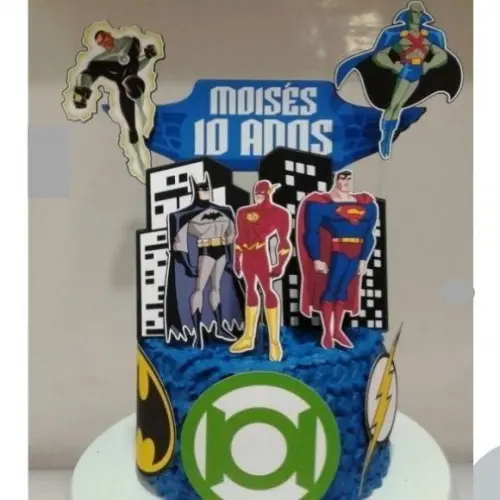 Arquivo de corte Topo de bolo Liga da Justiça COD:. 1026