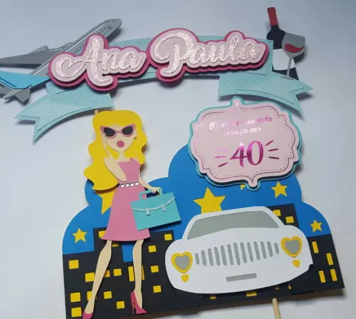 Arquivo Digital Topo de Bolo 40 Anos - Cod.:461
