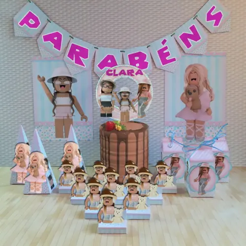 Arquivo de corte Roblox Rosa STUDIO, PDF E PNG COD:2223