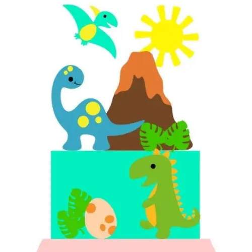 Arquivo de corte Topo de Bolo Dinossauro CAMADA STUDIO #2039