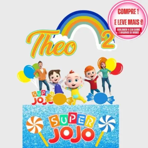 Arquivo de corte Topo de Bolo Super Jojo STUDIO #2725