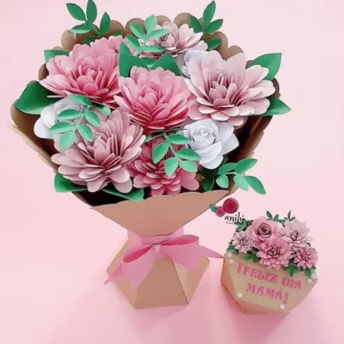 Arquivo de Corte Buque de Rosas Dia das Mães Studio Cod:671
