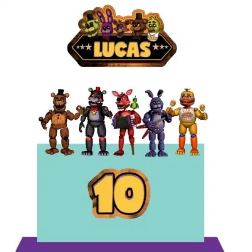 Arquivo de corte Topo de bolo Five Night at Freddys COD:1661