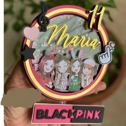 Arquivo de corte Topo de bolo Black Pink STUDIO #2192