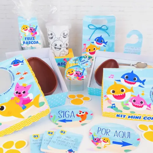 Arquivo de corte Caixa Baby Shark Pascoa STUDIO,PDF #1592