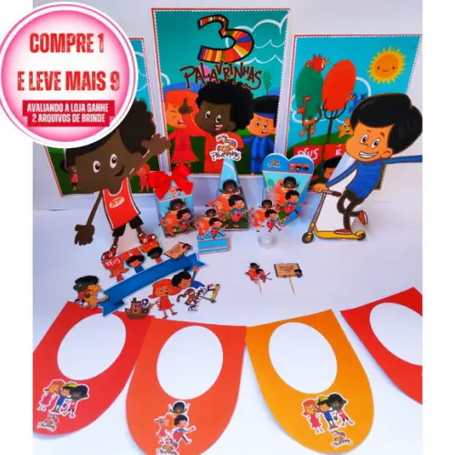 Arquivo de Corte Três Palavrinhas Studio e pdf Cod:2949