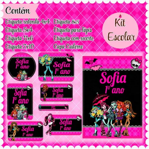 Arquivo de corte Volta ás Aulas Monster High #2485