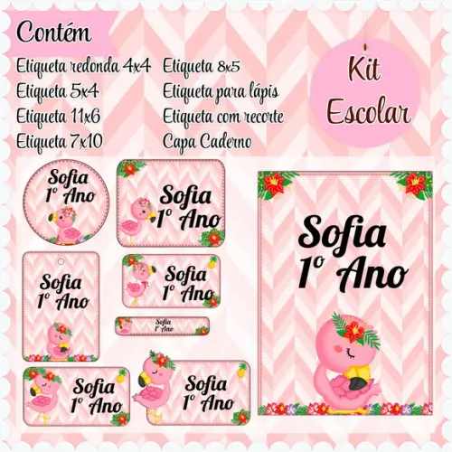 Arquivo de corte Volta ás Aulas Flamingo #2463