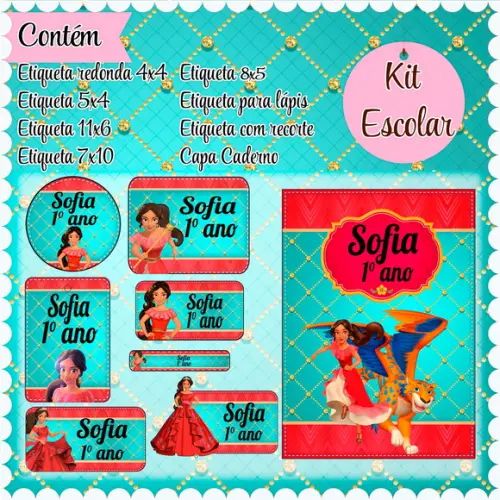 Arquivo de corte Volta ás Aulas Elena de Avalor #2461