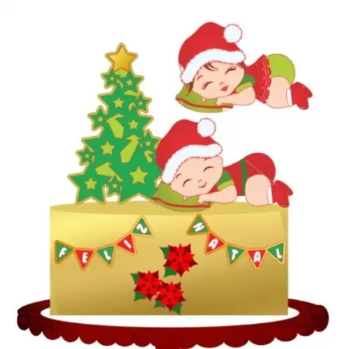 Arquivo de corte Topo de Bolo Natal CAMADAS STUDIO COD.:2377