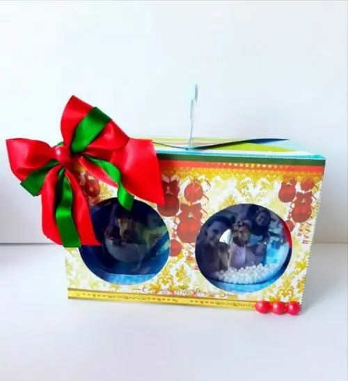 Arquivo de corte Caixa pra 4 Esferas Natal STUDIO,PDF #2364