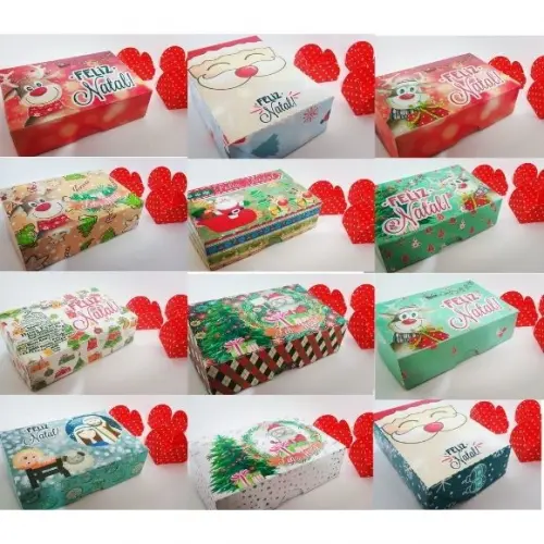 Arquivo de Corte Caixa 6 Doces Natal Studio e Png Cod:2350