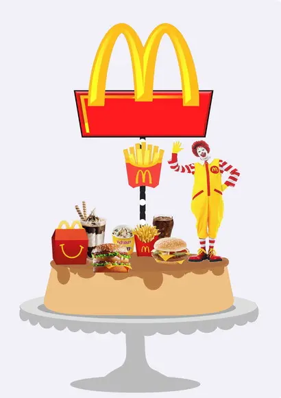 Arquivo corte Topo de Bolo Mc Donalds STUDIO- COD.:1832