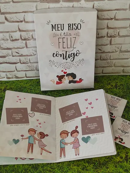 Arquivo corte Álbum de figurinhas Dia dos Namorados COD;1788