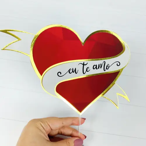 Arquivo de corte topo de bolo Dia dos Namorados ST,PDF #1782