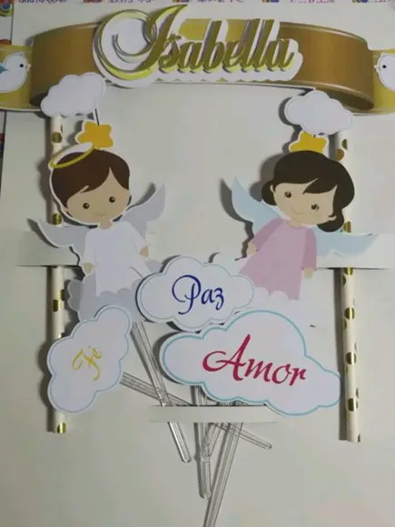 Arquivo de corte Topo de Bolo Batizado STUDIO #1621