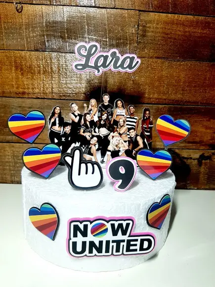 Arquivo de corte Topo de Bolo Now United STUDIO COD:.1570