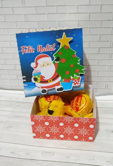 Arquivo de corte Caixa 4 Doces Natal ST, PDF, PNG COD:.1413